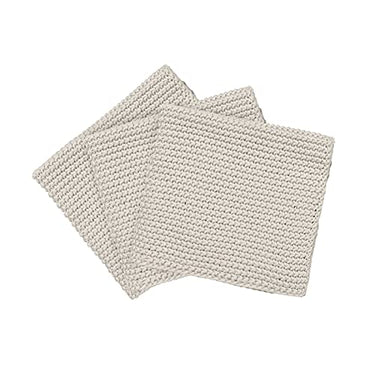 Blomus Spültücher 3er Set Wipe Perla, Küchenhandtuch, Abtrockentuch, Baumwolle, Moonbeam, 25 x 25 cm, 64233 im Sale